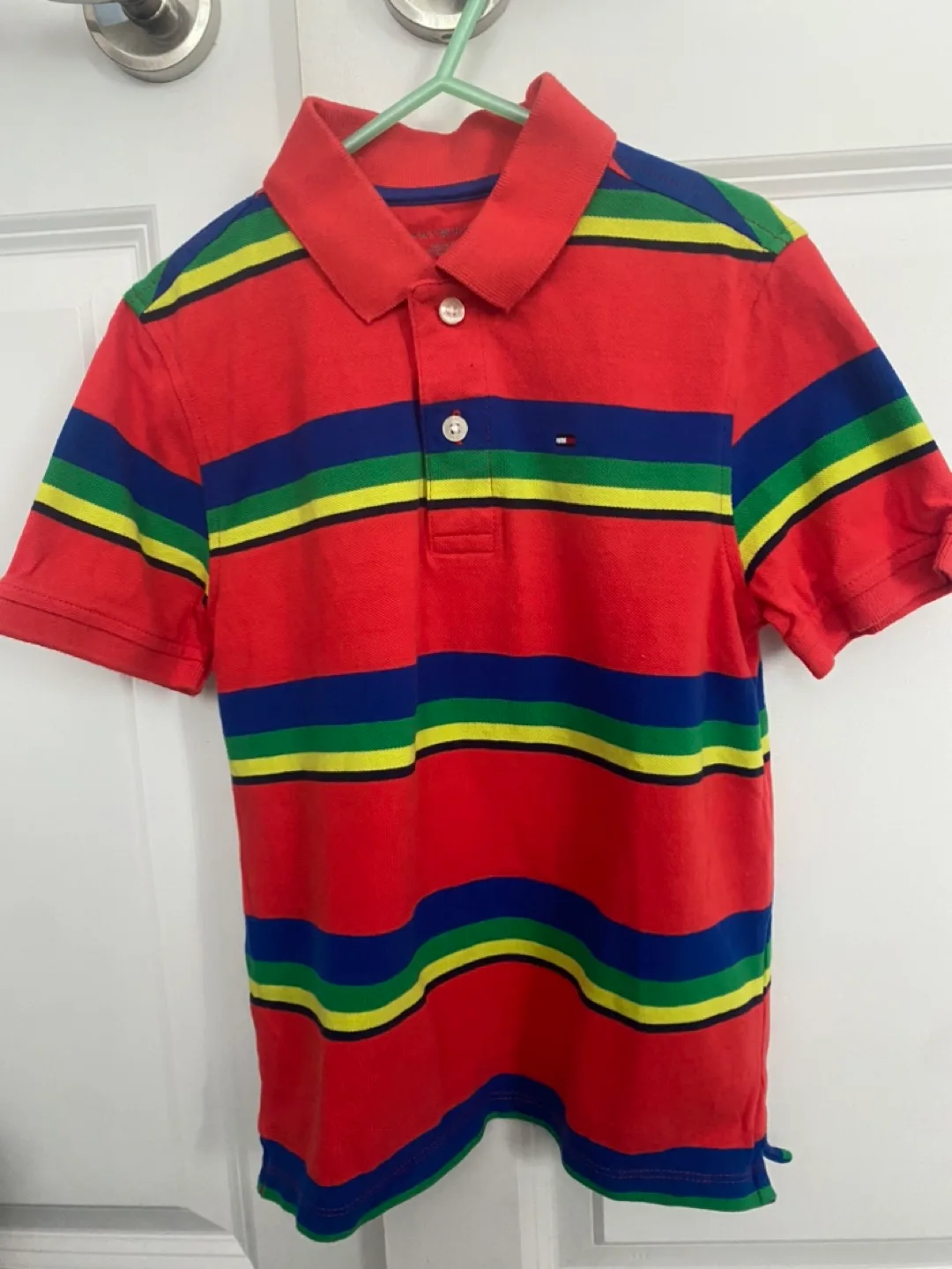 Tommy Hilfiger Boys' Size M (8-10) Striped Polo Shirt thumbnail