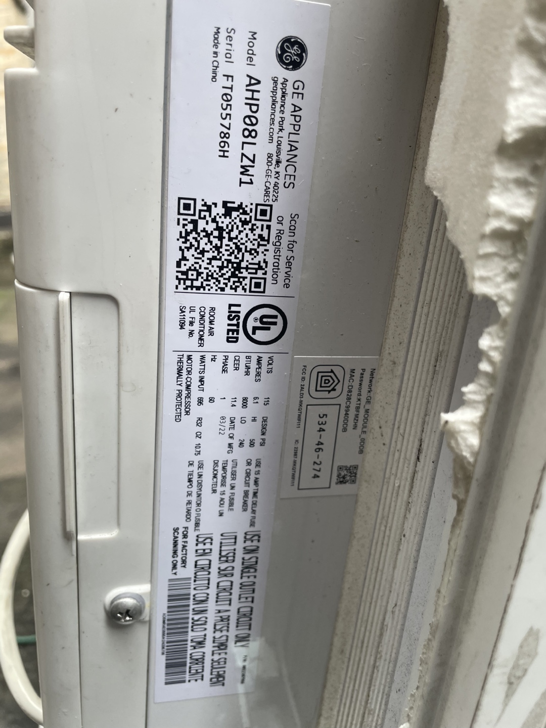 GE Window Air Conditioner 8000 btu - photo 4
