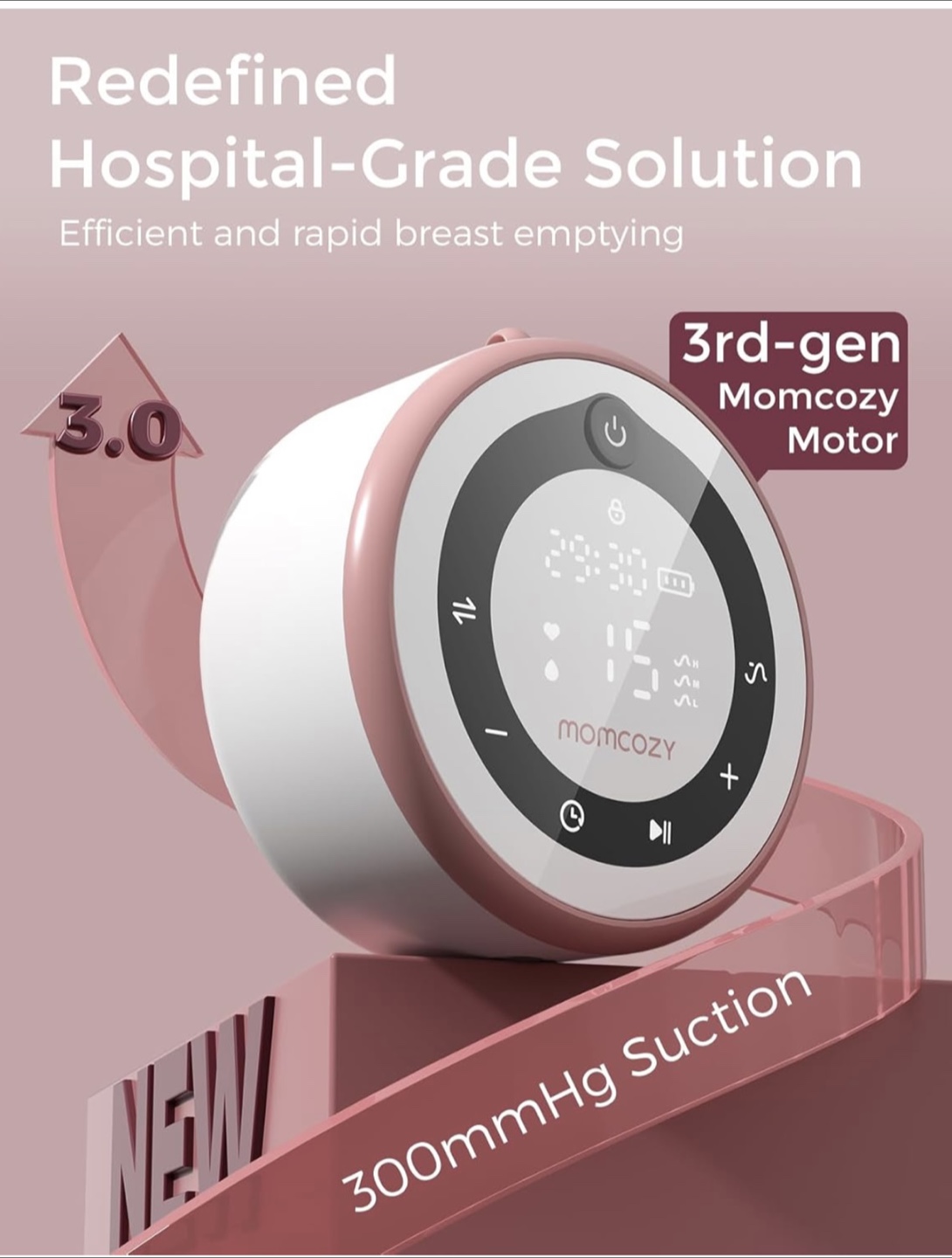 Momcozy V1 Pro Breast Pump - Hospital-Grade, Wearable, Electric - photo 3