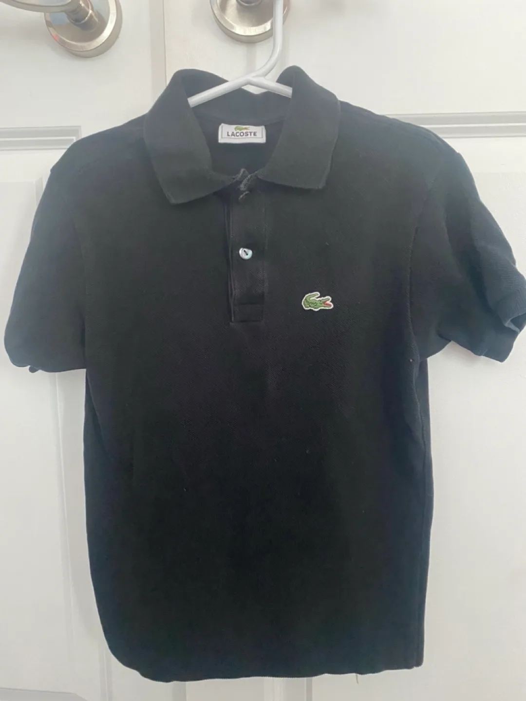 Lacoste Boys' Black Polo Shirt, Size 8 thumbnail
