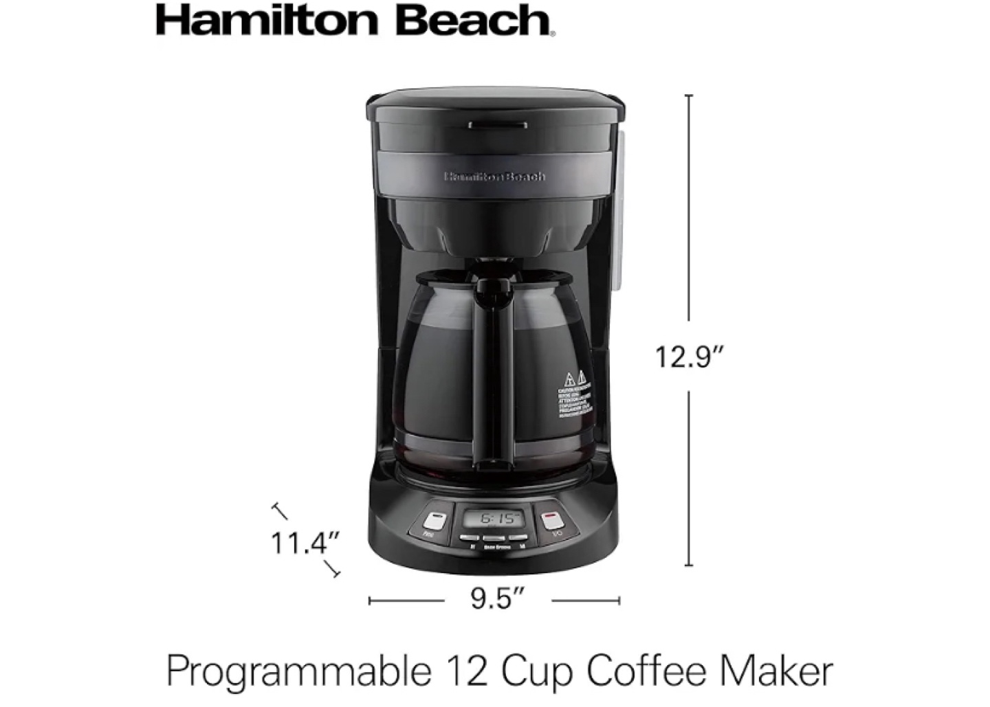 Hamilton Beach Programmable 12-Cup Coffee Maker - photo 2
