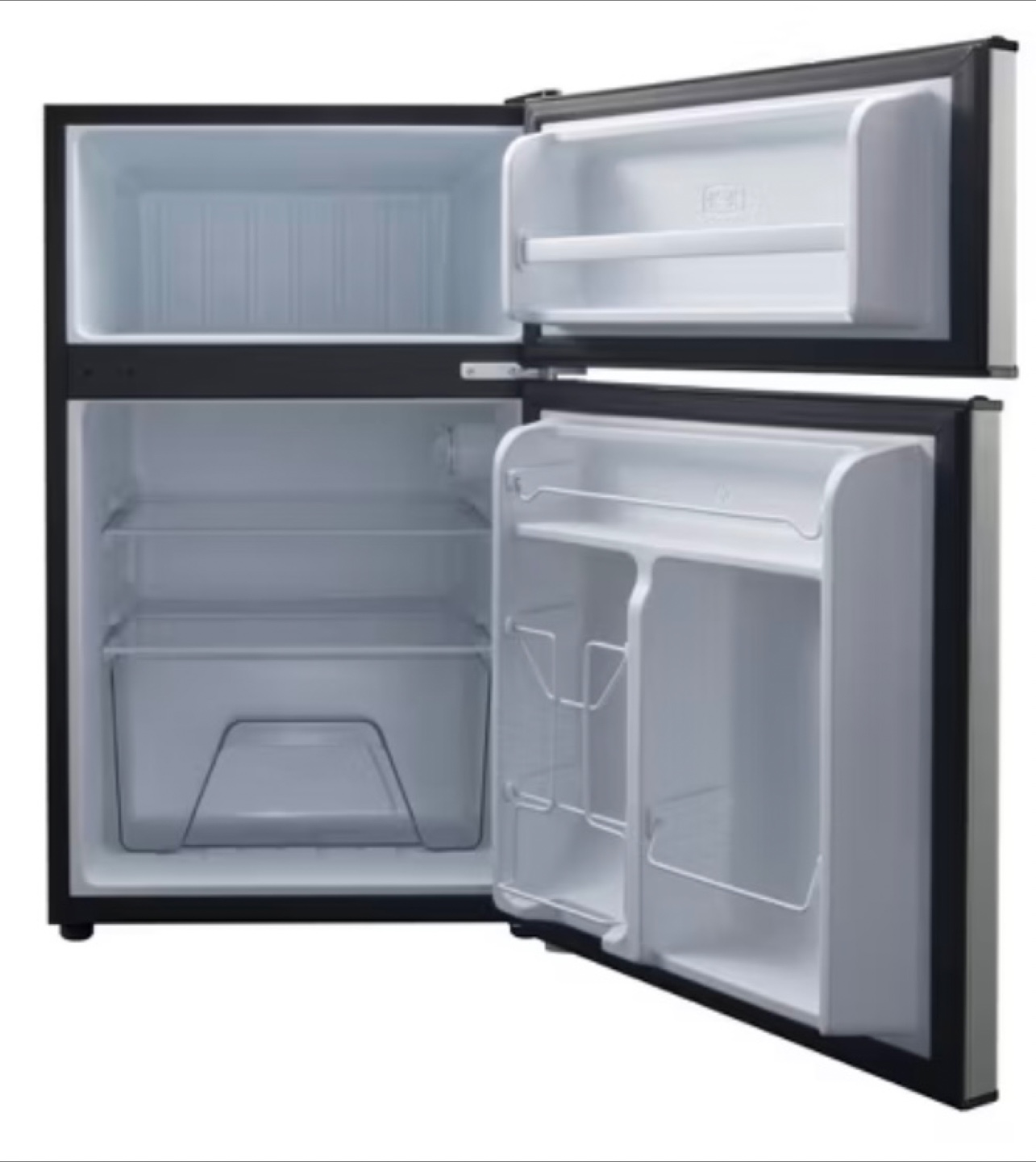 Compact 2-Door Mini Fridge - Black - photo 2