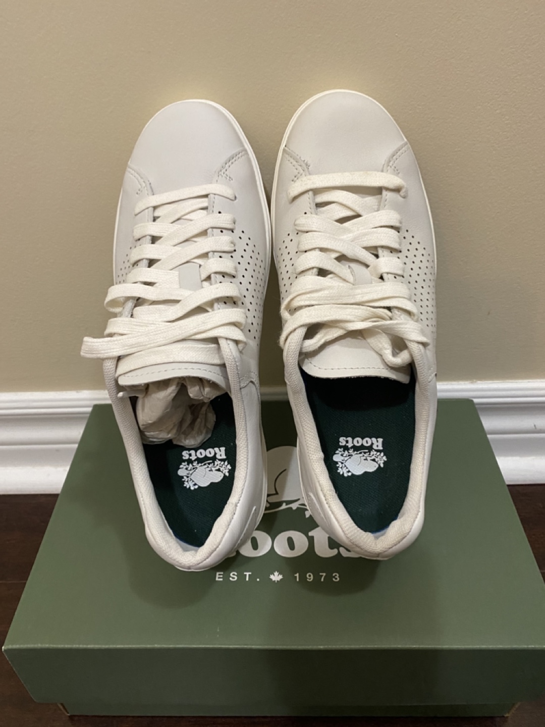 Women’s Roots Leather Sneakers - Off White - photo 2