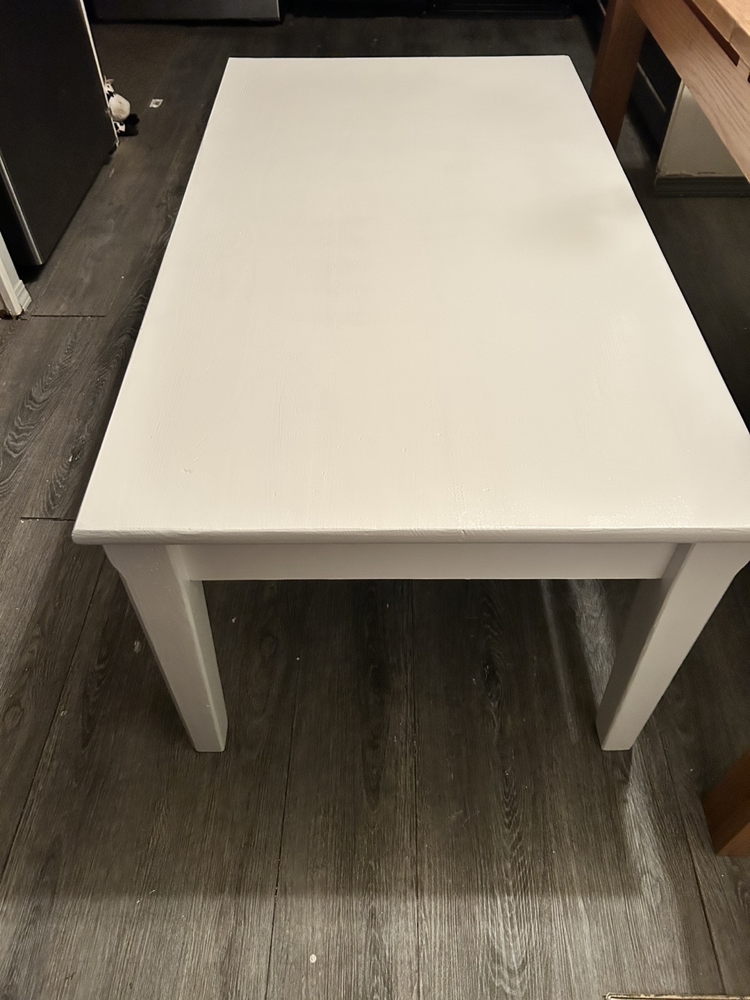 White Coffee Table with Drawer - photo 2