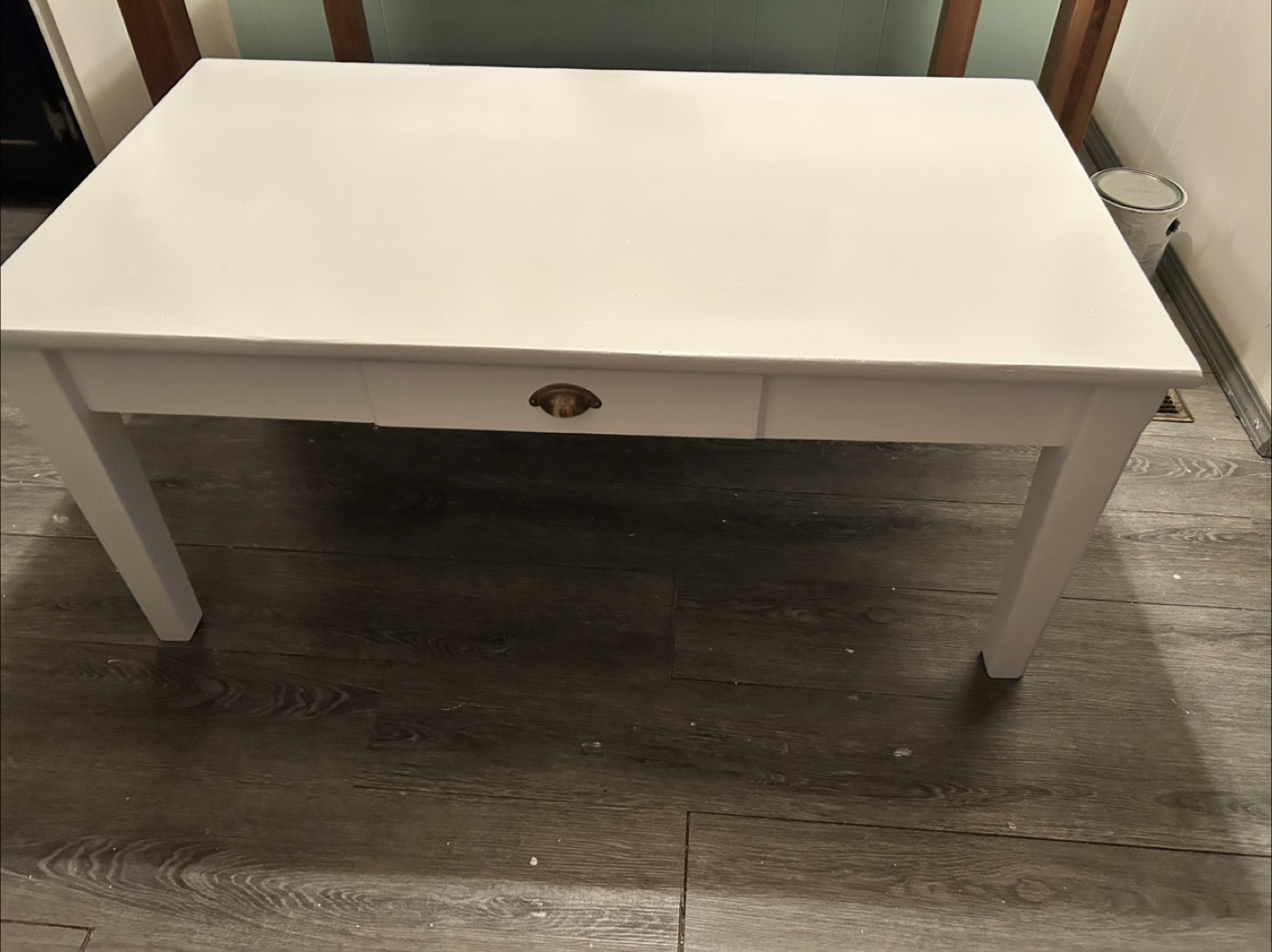 White Coffee Table with Drawer