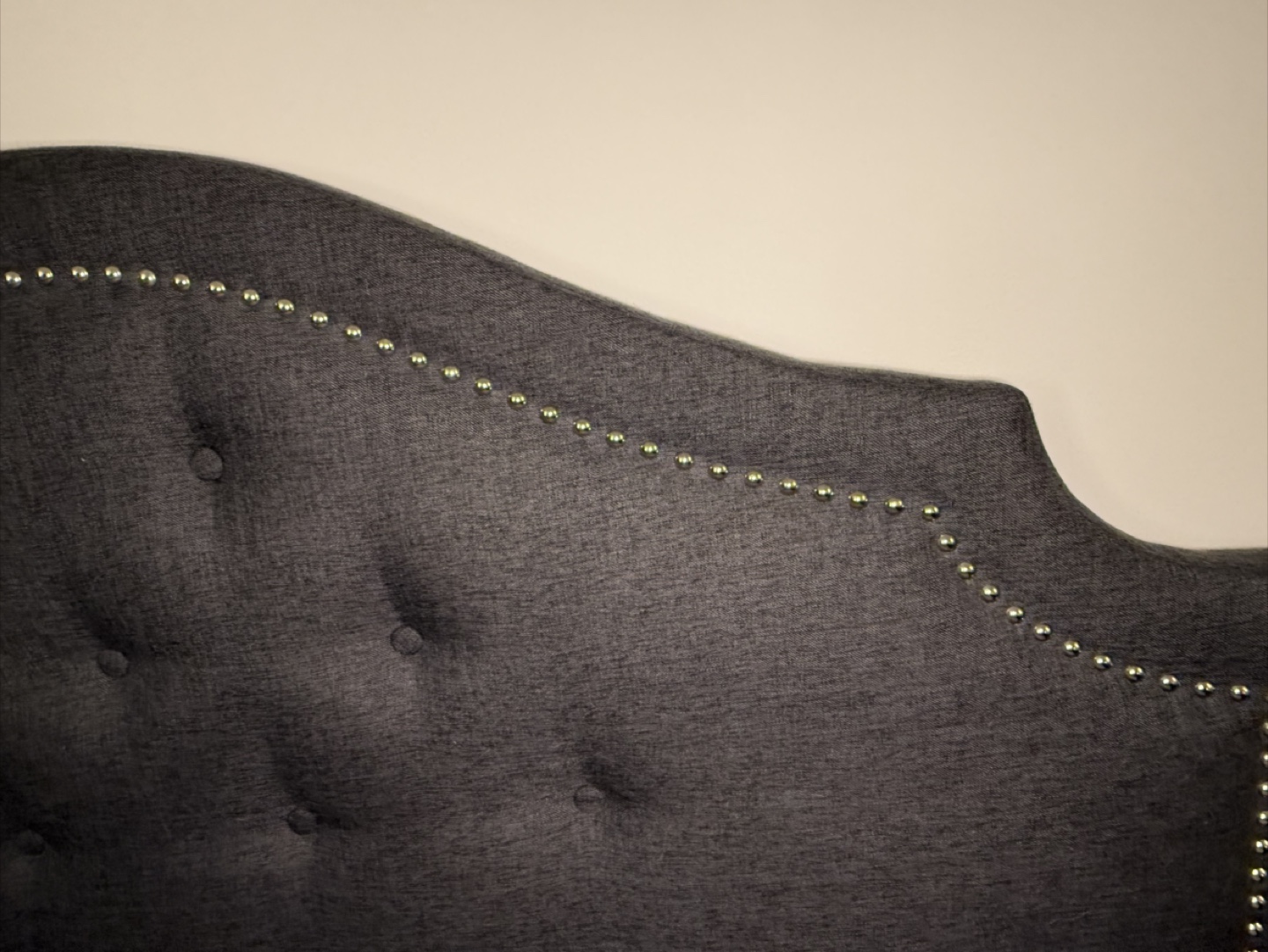 Dark Gray Upholstered Headboard Queen Size - photo 2