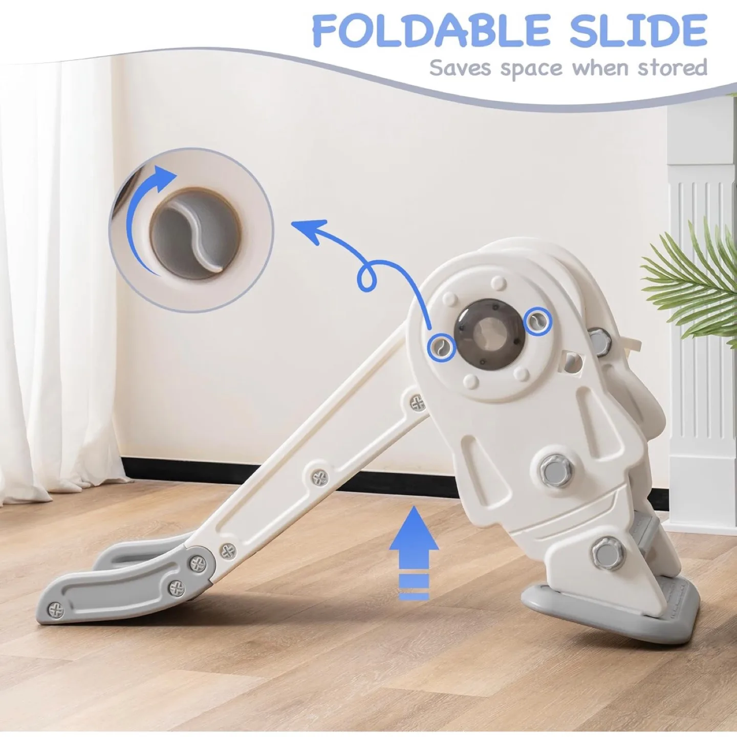 Toddler Slide Set, Foldable Kids Toddler Indoor Slide Playset image indicator(5)