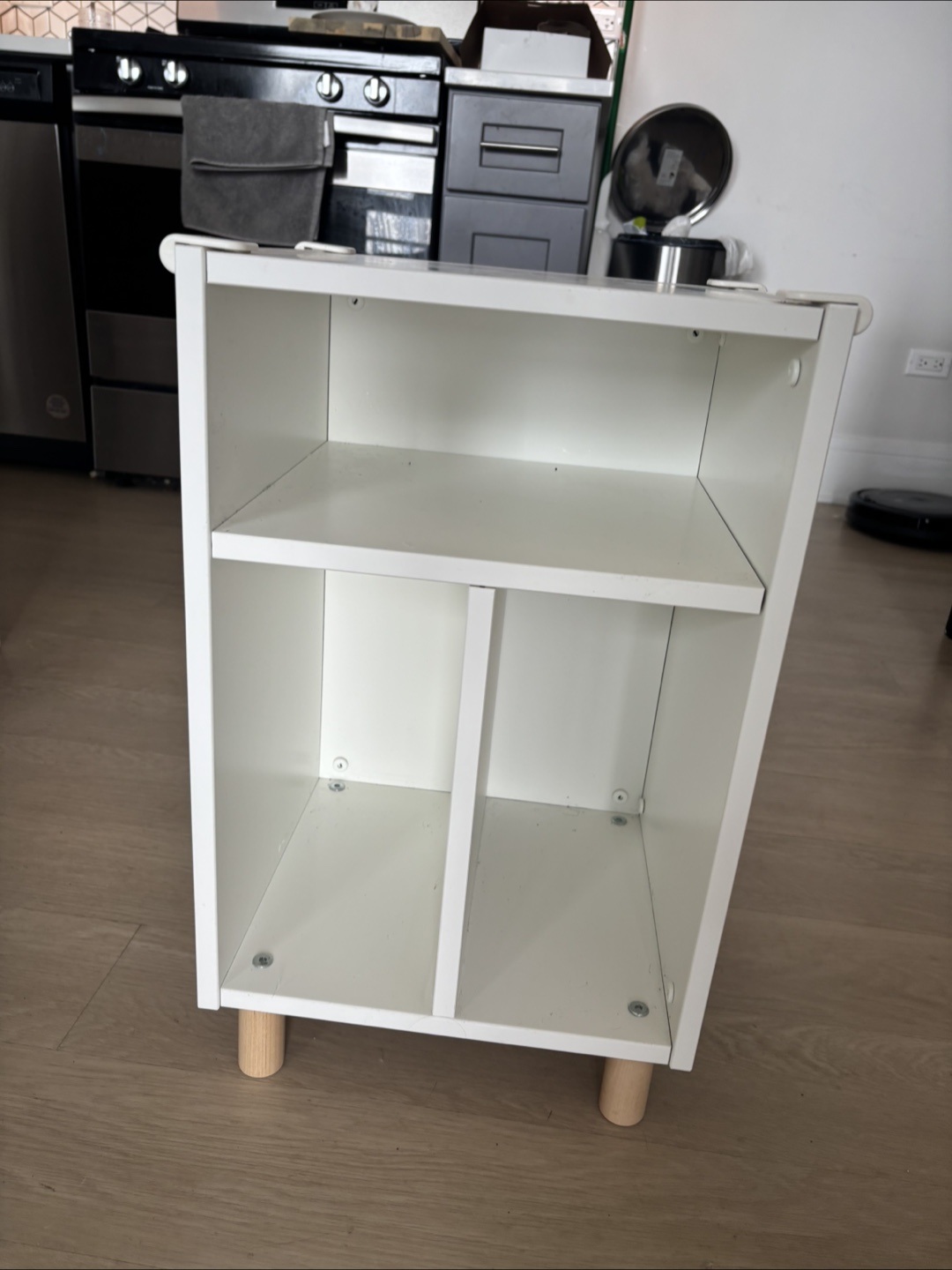 White Wooden Storage Cube Organizer set of 2