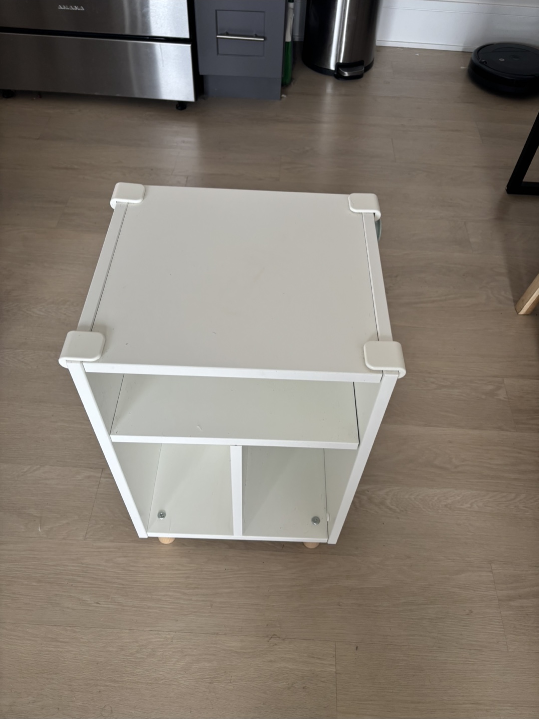 White Wooden Storage Cube Organizer set of 2 - photo 2