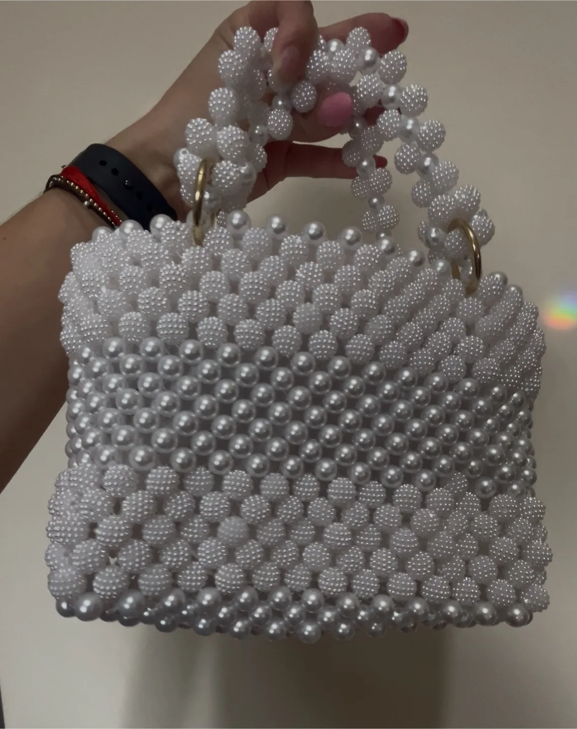 Beaded Pearl Handbag handmade thumbnail