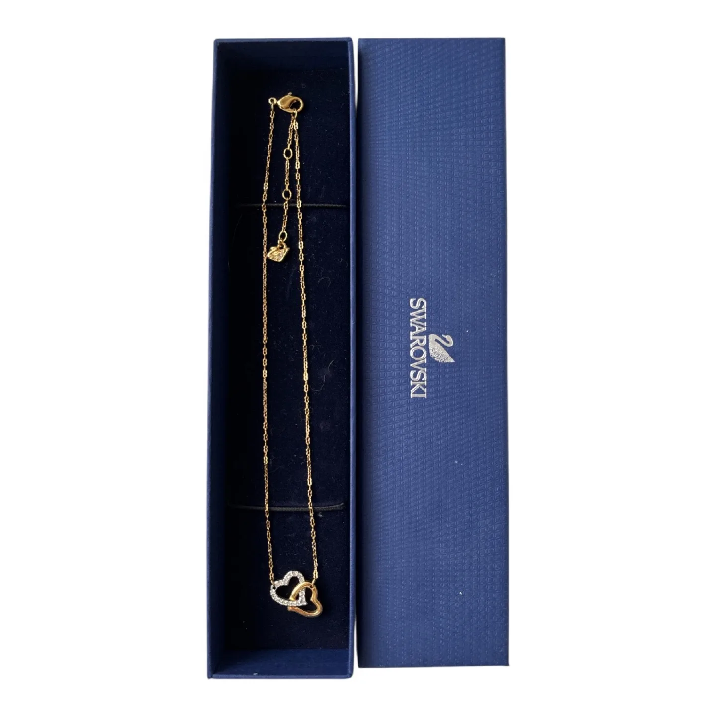 Swarovski Gold-Tone Double Heart Necklace image indicator(3)