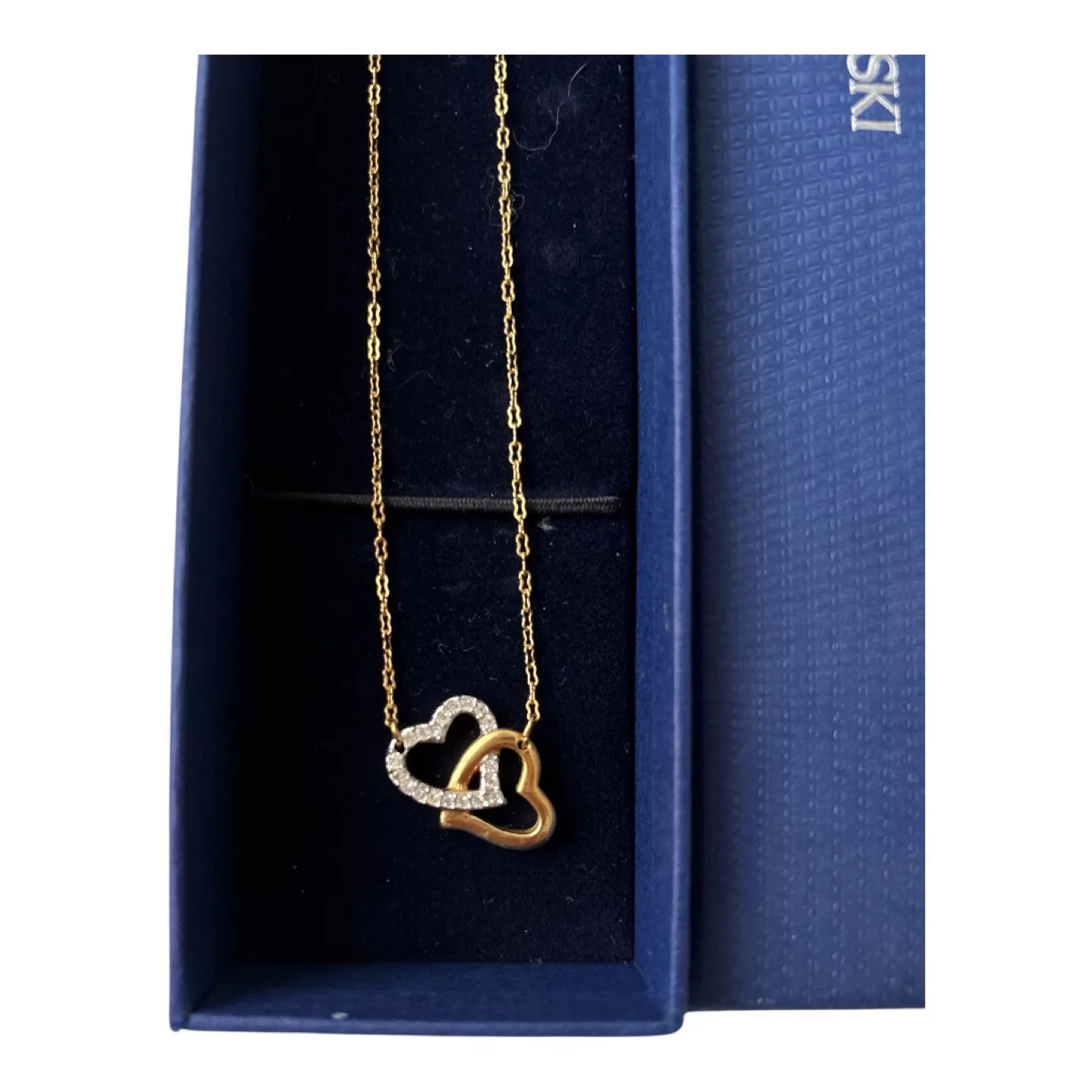 Swarovski Gold-Tone Double Heart Necklace image indicator(2)