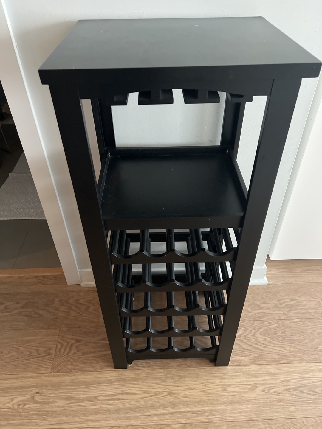 Black Wooden Wine Rack - photo 2