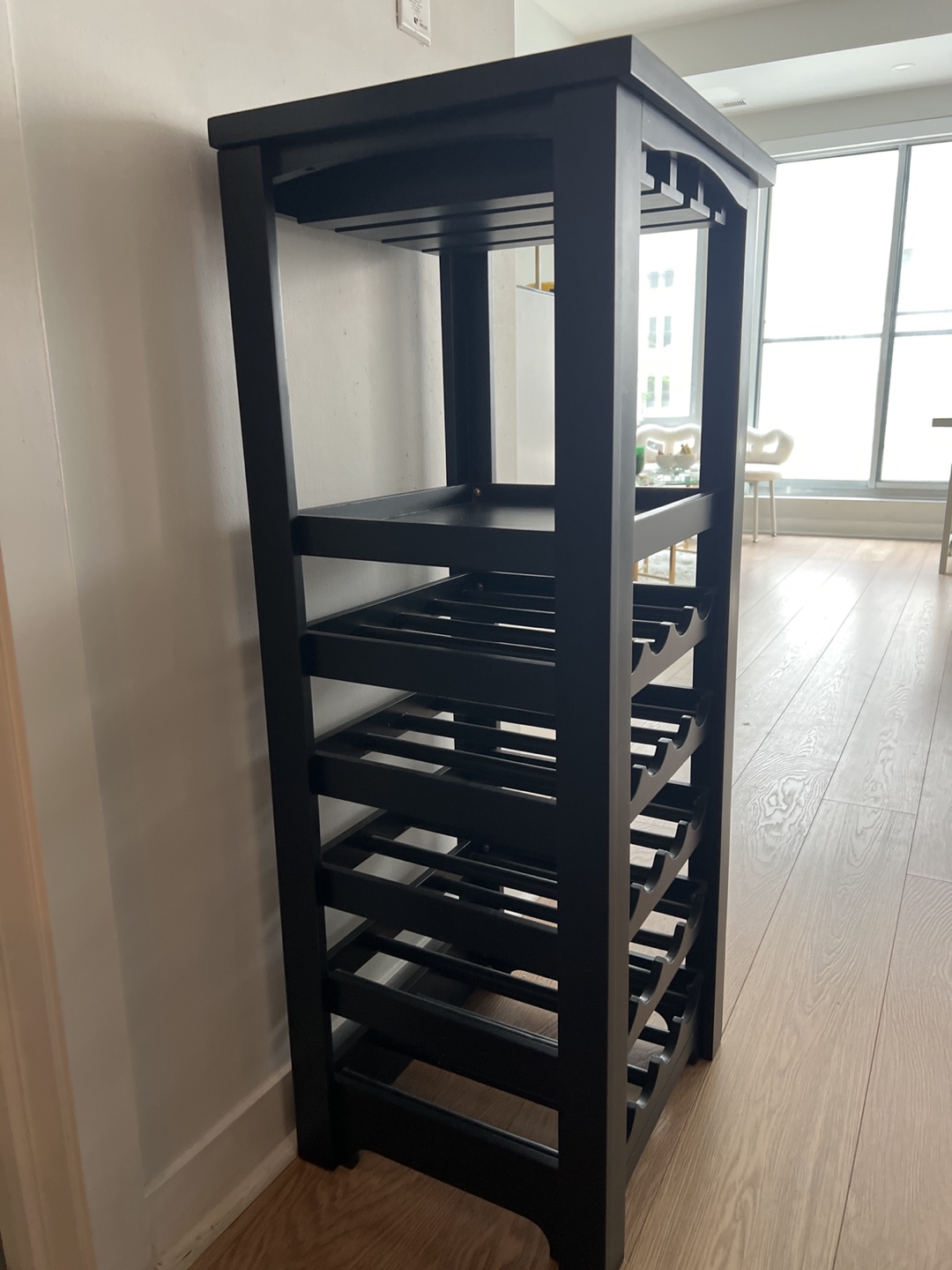 Black Wooden Wine Rack - photo 3
