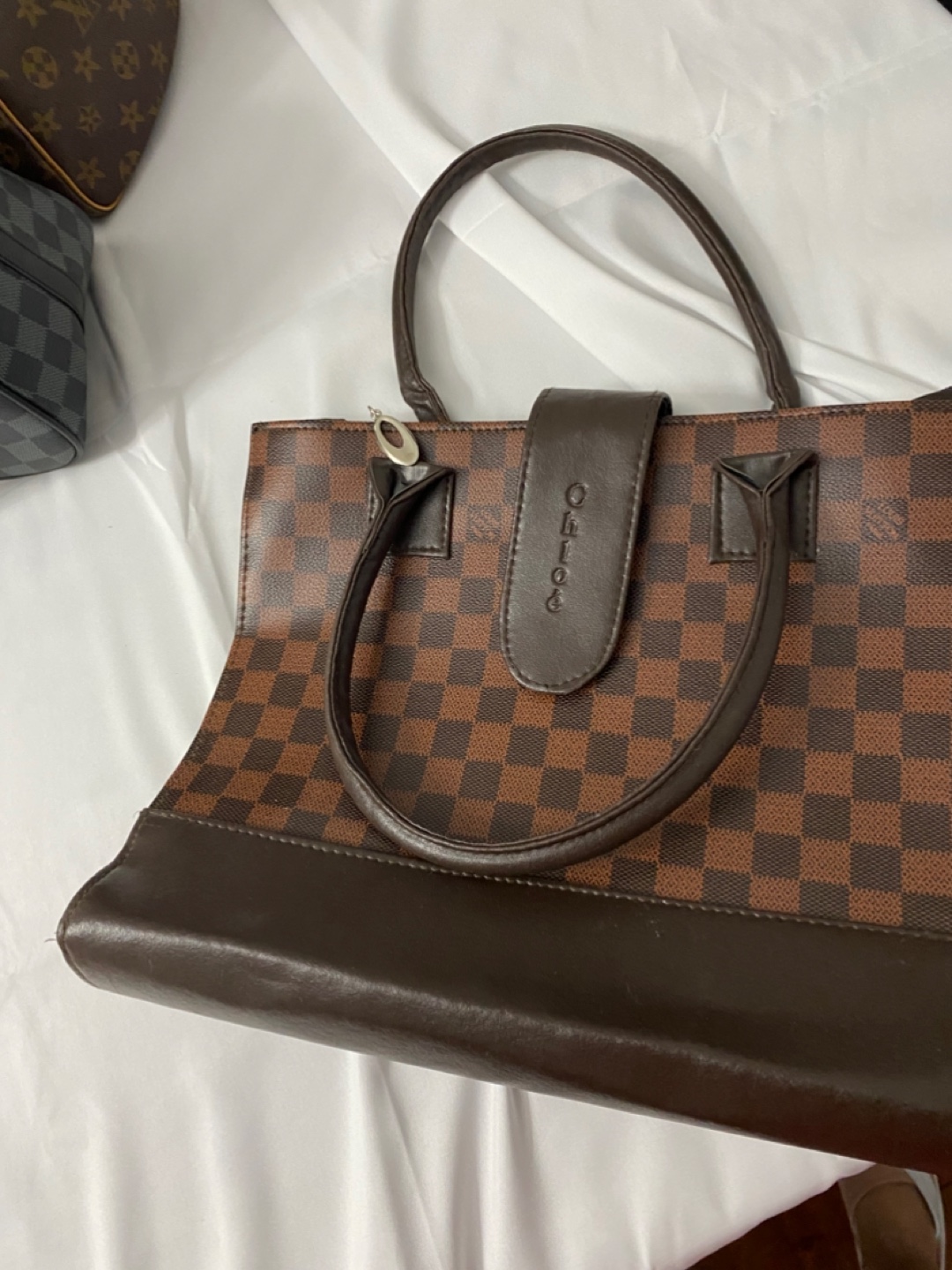 Free cycle Brown Leather Tote Bag - photo 2