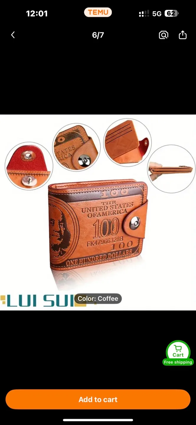 Men's Dollar Bill Wallet thumbnail