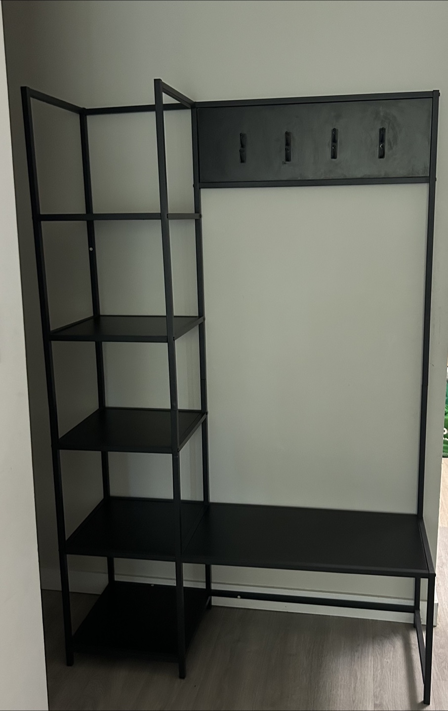 Coat Rack with Bench and Shelves