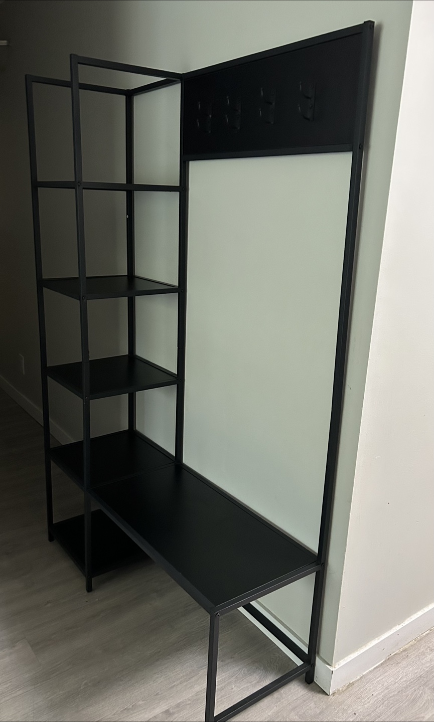 Coat Rack with Bench and Shelves - photo 2
