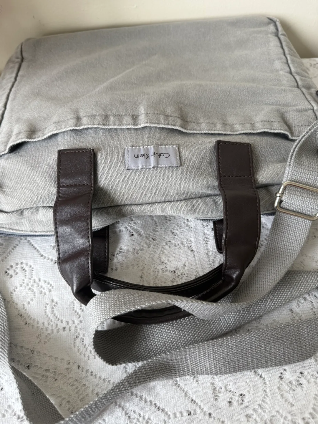 Calvin Klein Canvas Messenger Bag (Good condition) image indicator(5)