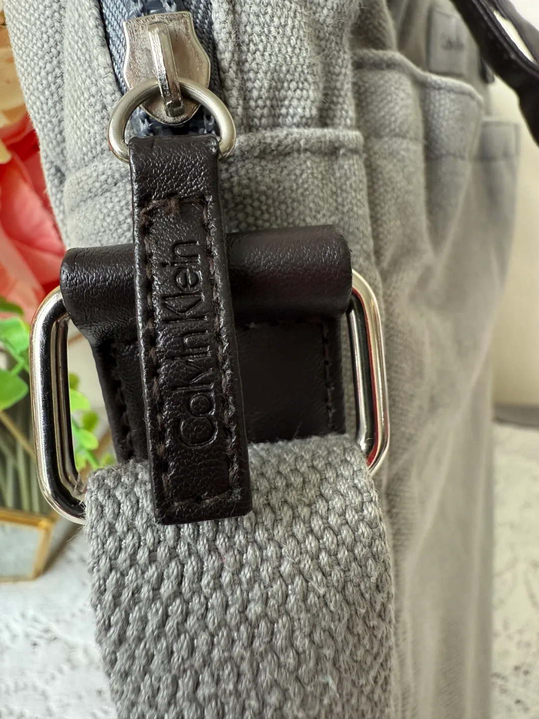 Calvin Klein Canvas Messenger Bag (Good condition) image indicator(3)