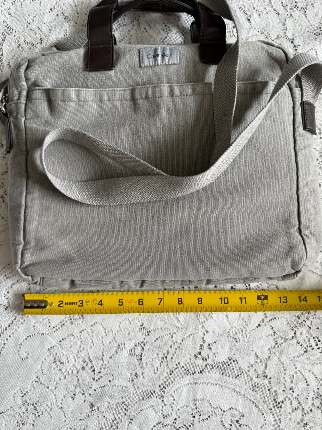 Calvin Klein Canvas Messenger Bag (Good condition) image indicator(8)