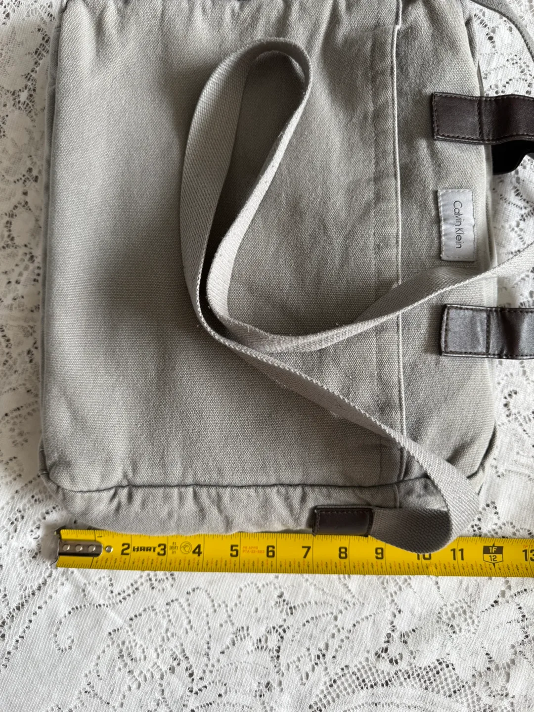 Calvin Klein Canvas Messenger Bag (Good condition) image indicator(9)