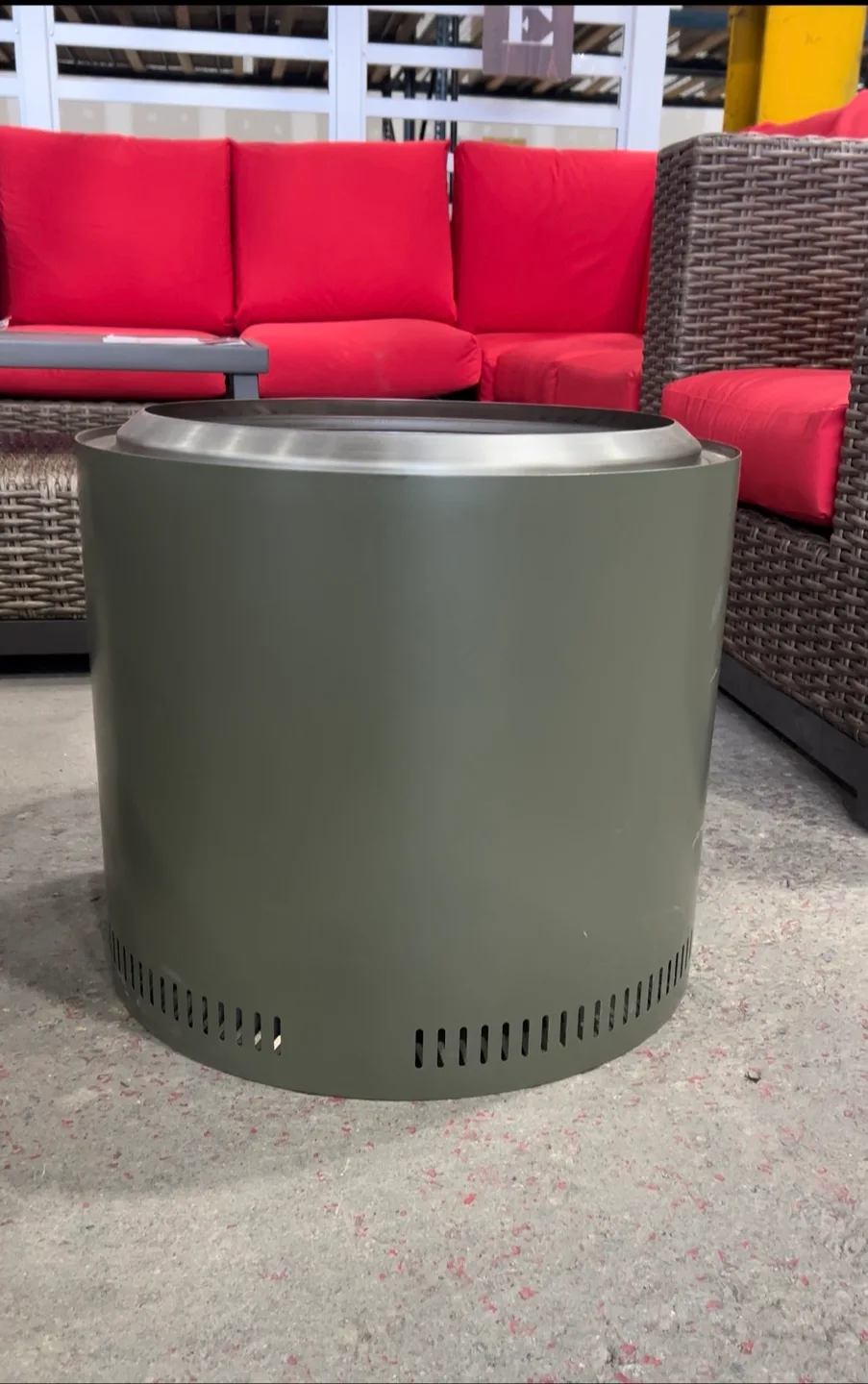 19 in. Outdoor Stainless Steel Wood Burning Low Smoke Fire Pit image indicator(3)