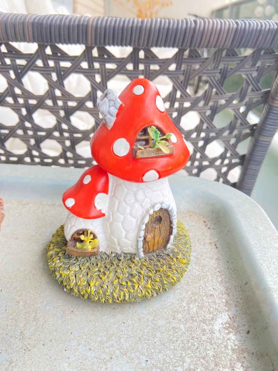 Adorable Mushroom Fairy House Garden Decor thumbnail