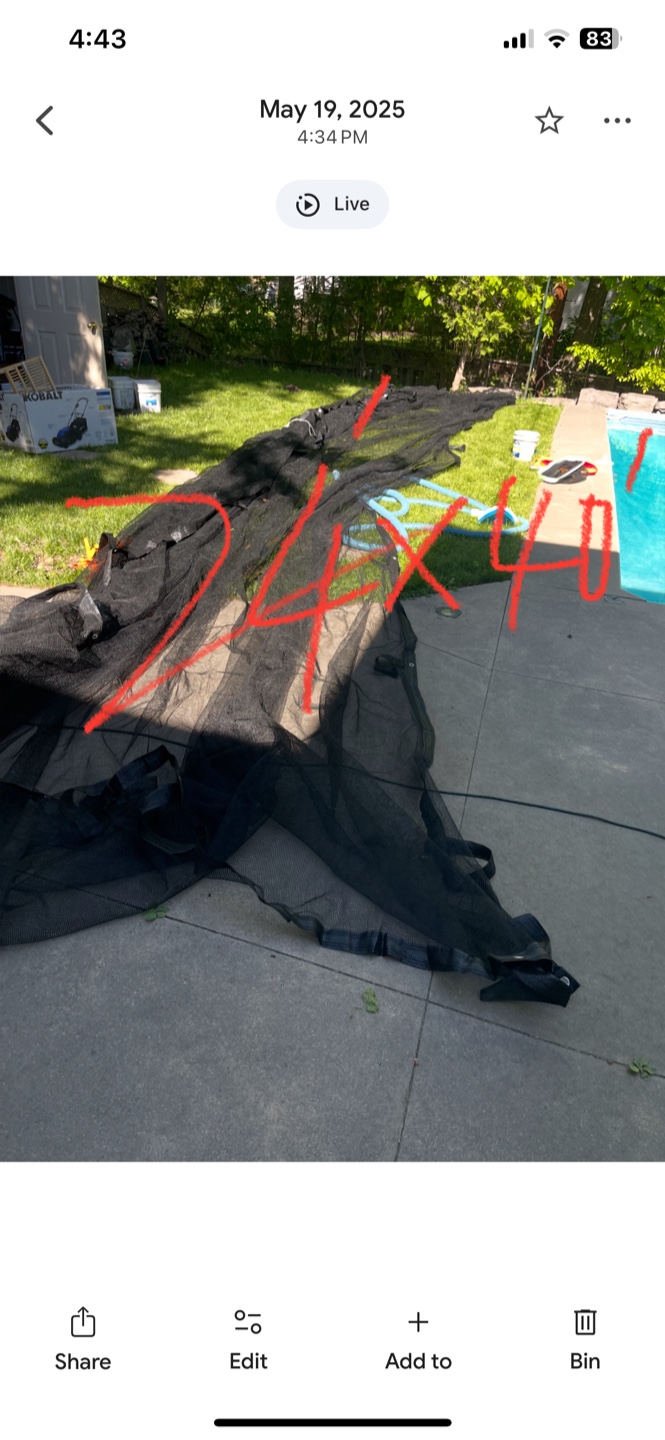 24' x 40' Pool Net Cover