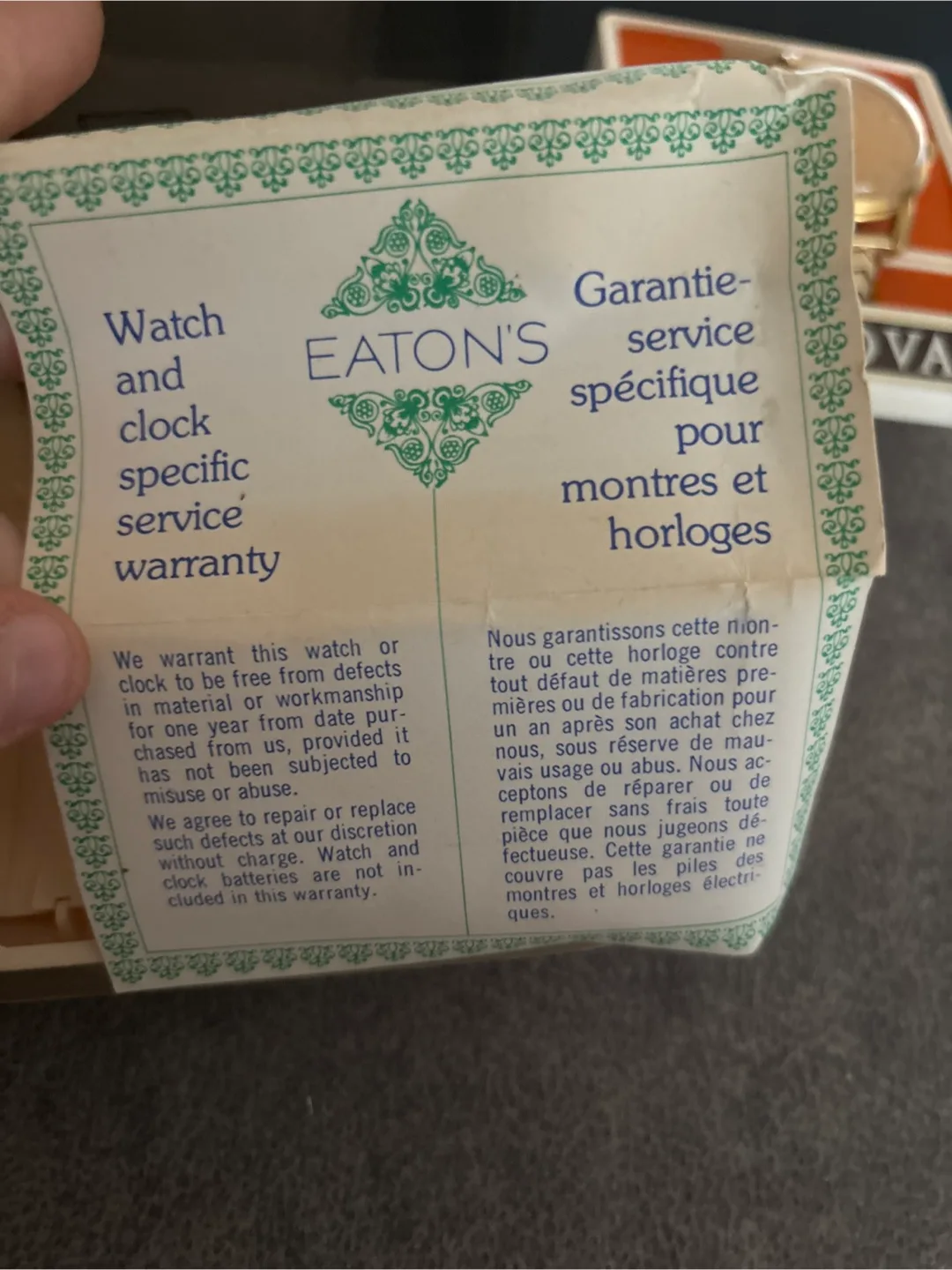 Vintage Bulova Wristwatch with Original Box and Warranty image indicator(5)