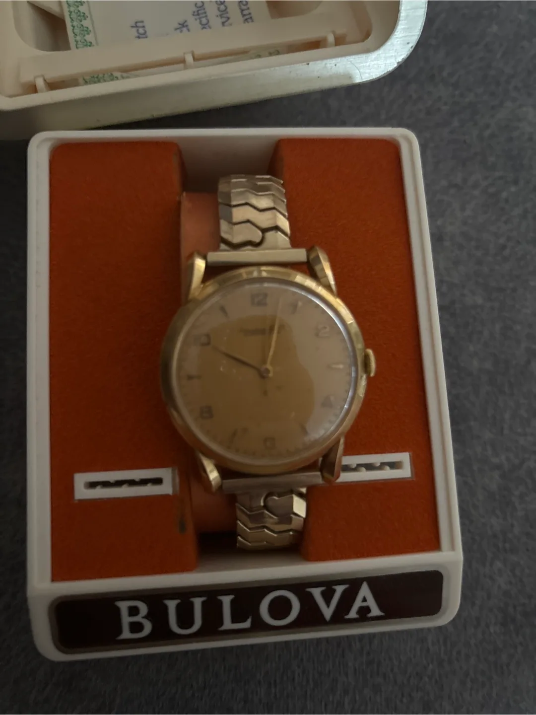 Vintage Bulova Wristwatch with Original Box and Warranty image indicator(6)