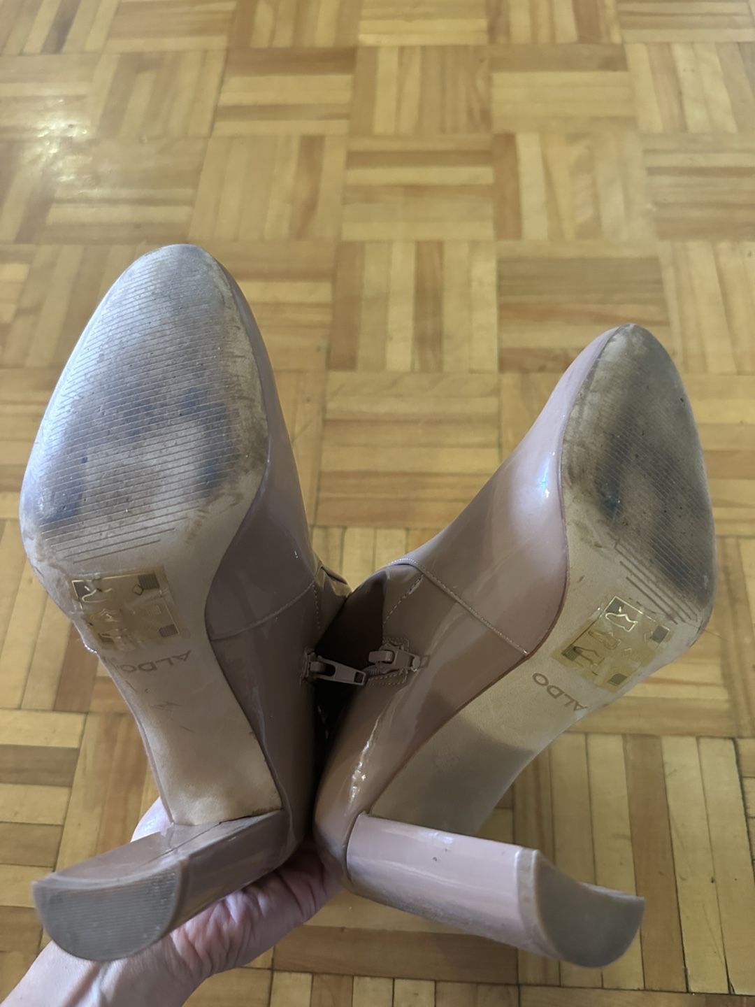 ALDO Women's Pink Patent Leather Ankle Boots - Size US 6 - photo 3