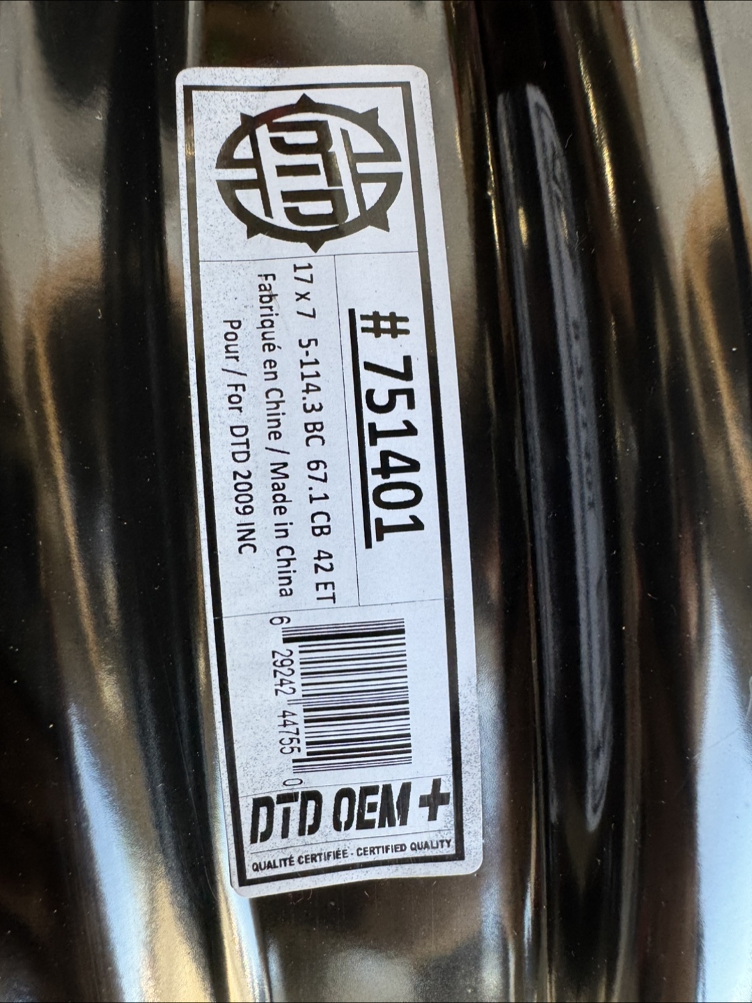 17" Black Steel Wheel - DTD OEM+ - photo 2