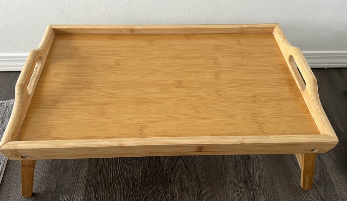 Bamboo lap top tray table - photo 2