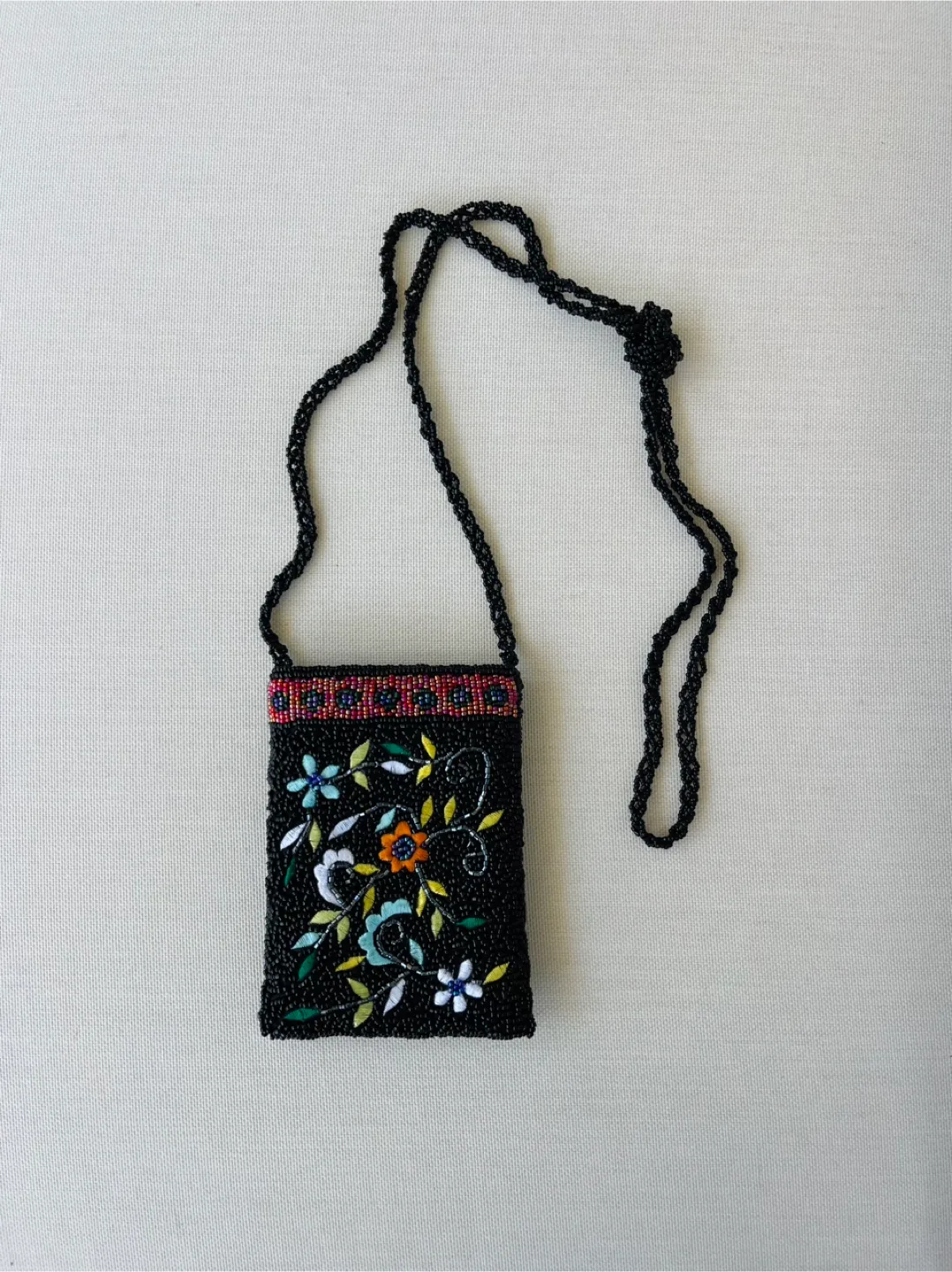 Beaded Floral crossbody purse thumbnail
