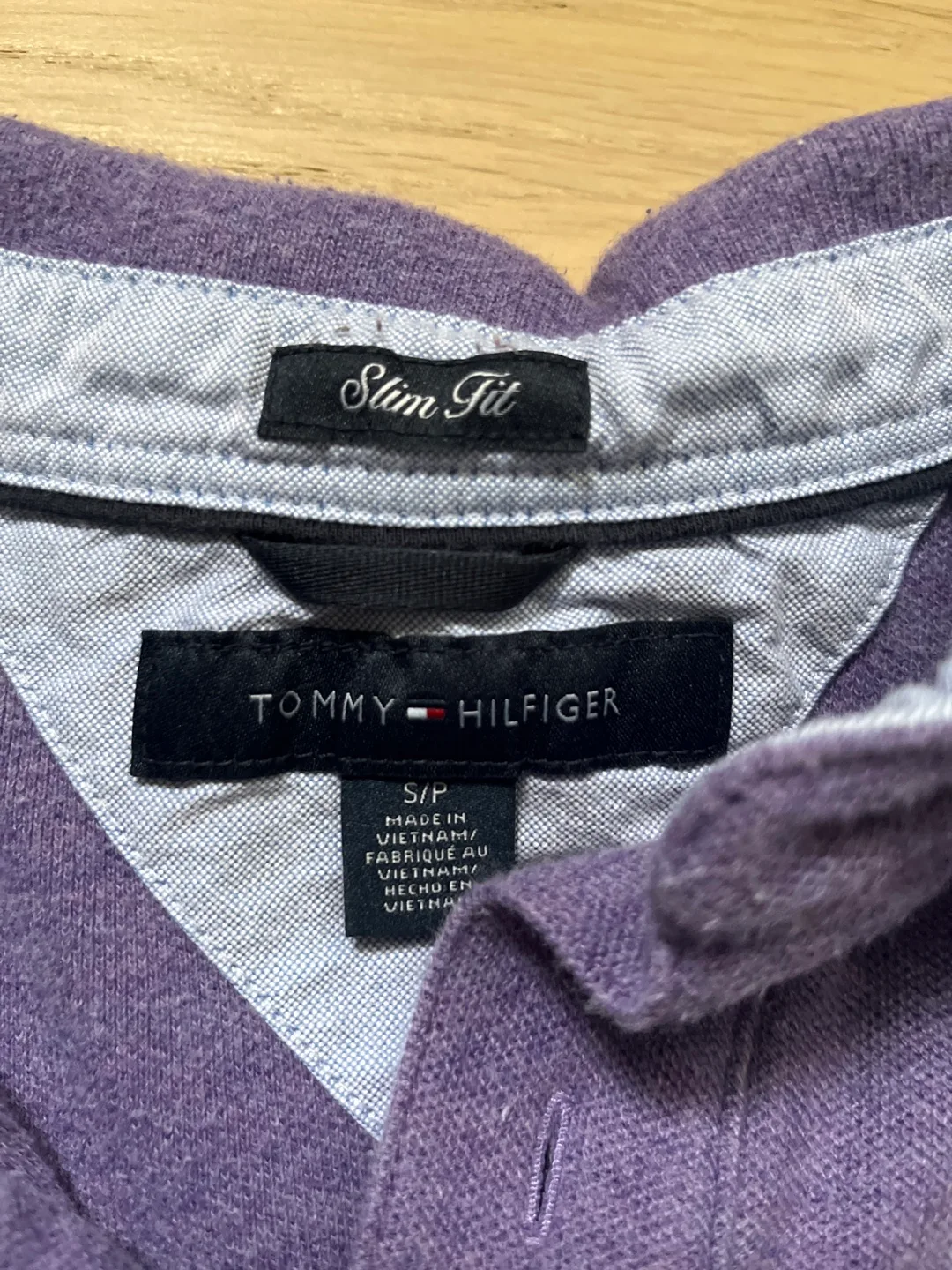 Men's Tommy Hilfiger Purple Polo (Small, Slim Fit) - Like New image indicator(2)