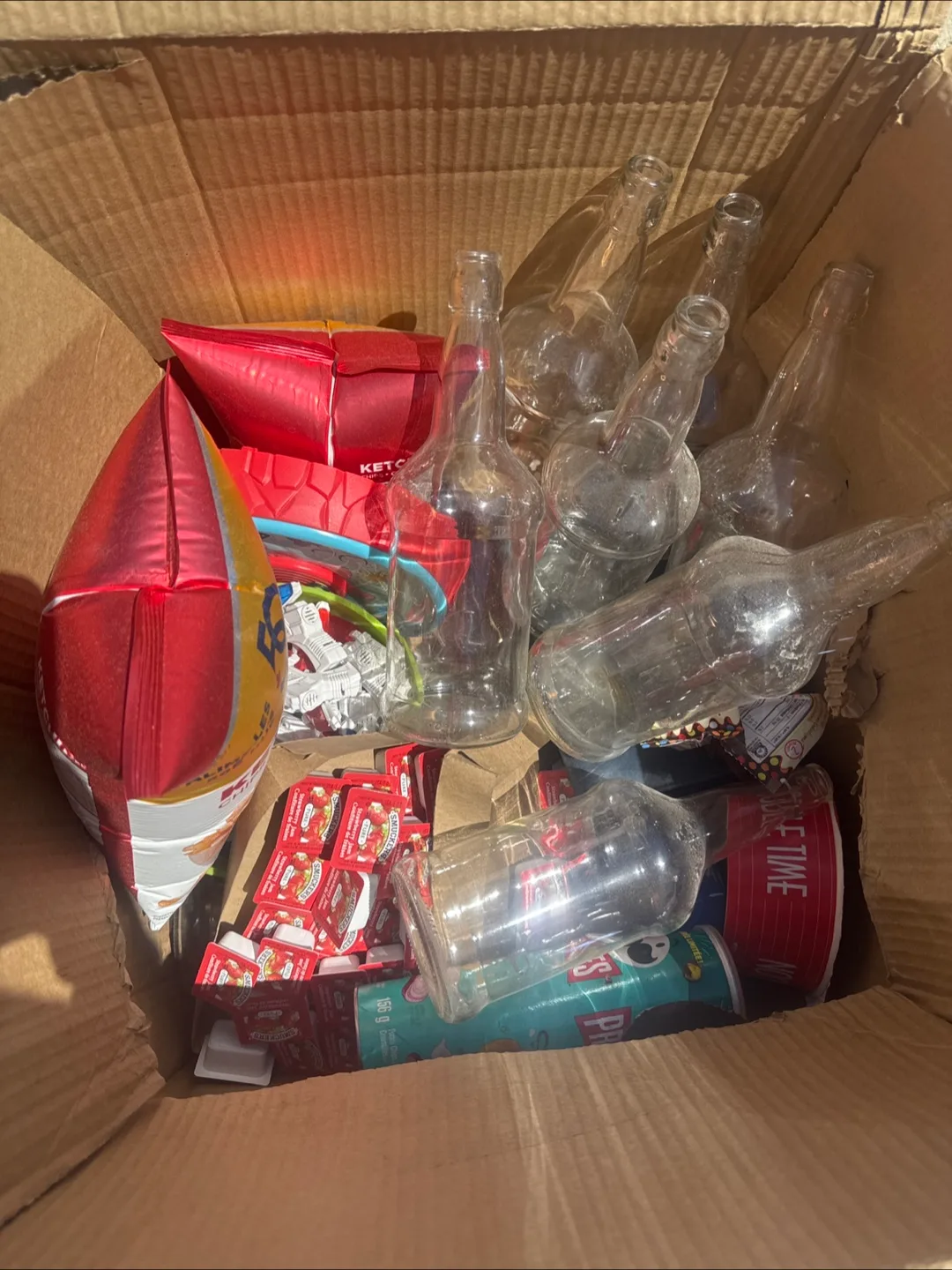 Free items: chips, toys, bottles, and condiments #freecycle thumbnail