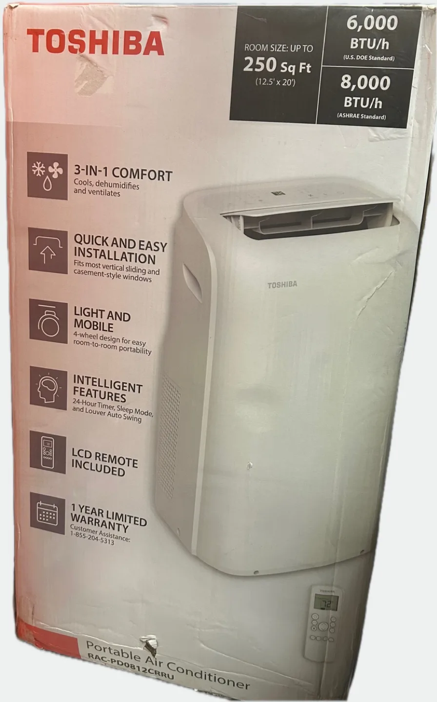 Toshiba RAC-PD0812CRRU Portable Air Conditioner - 8000 BTU thumbnail