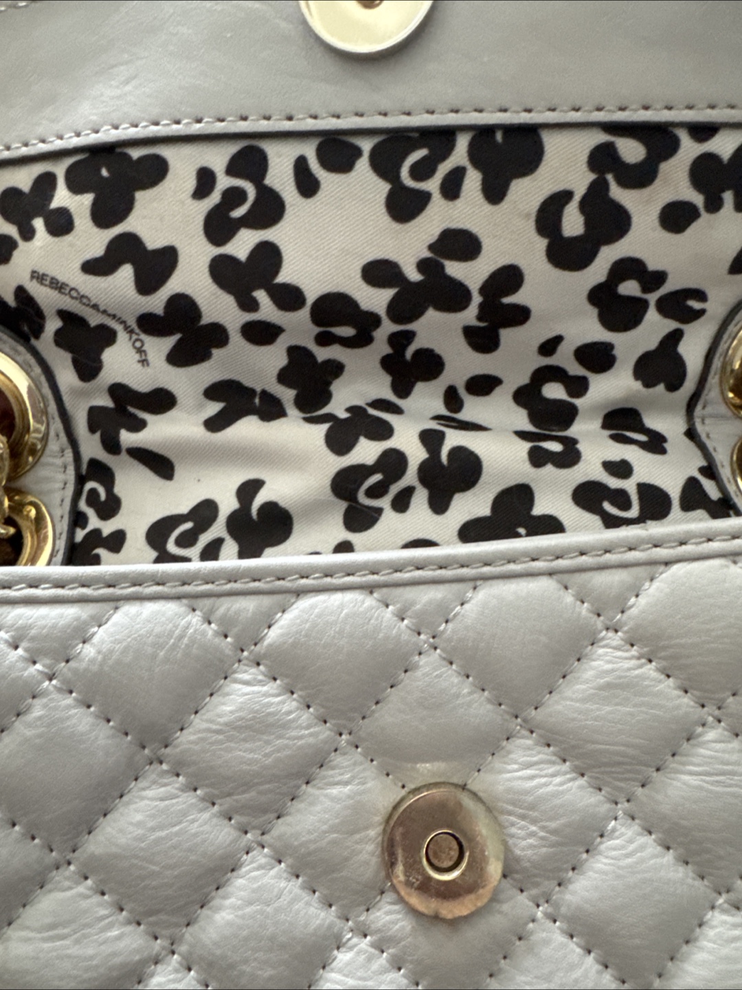 Rebecca Minkoff Gray Quilted Chain Bag - photo 3