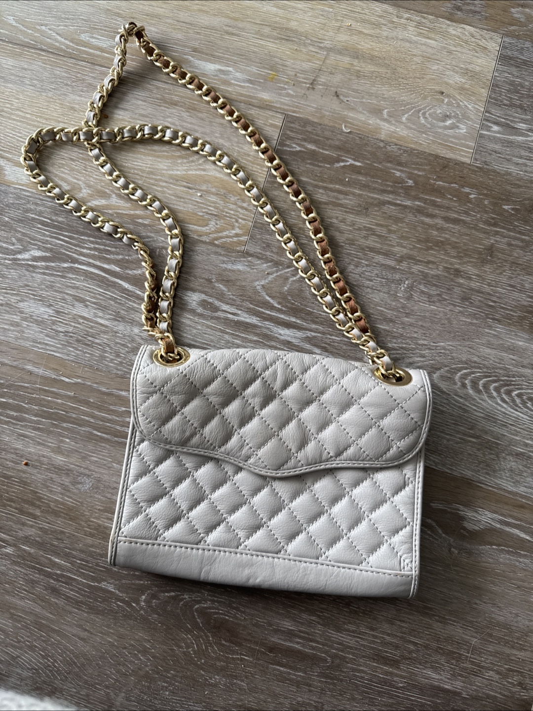 Rebecca Minkoff Gray Quilted Chain Bag