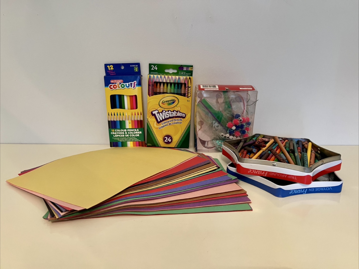 Assorted art supplies #freecycle