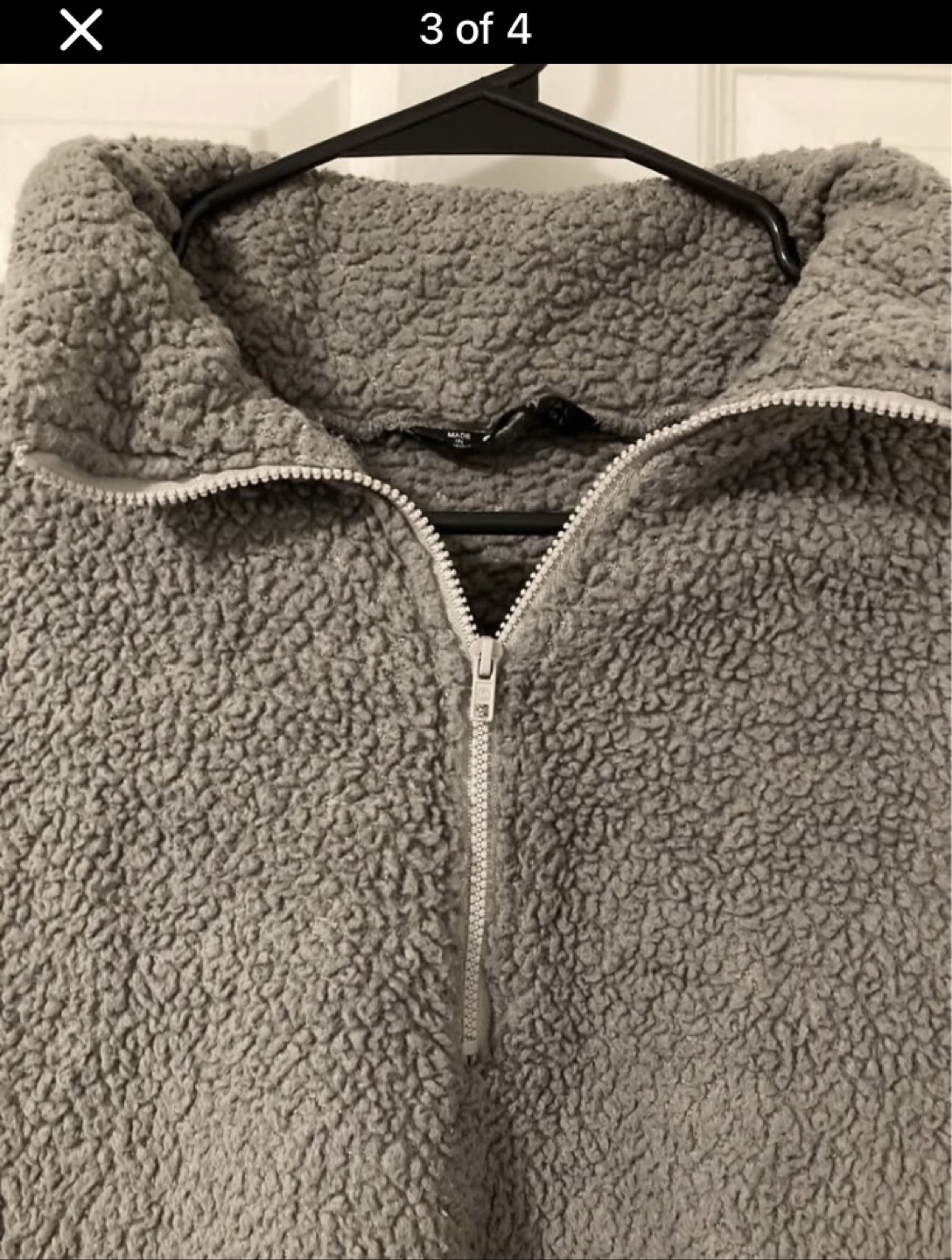 Grey Teddy Half-Zip Sweater - photo 2