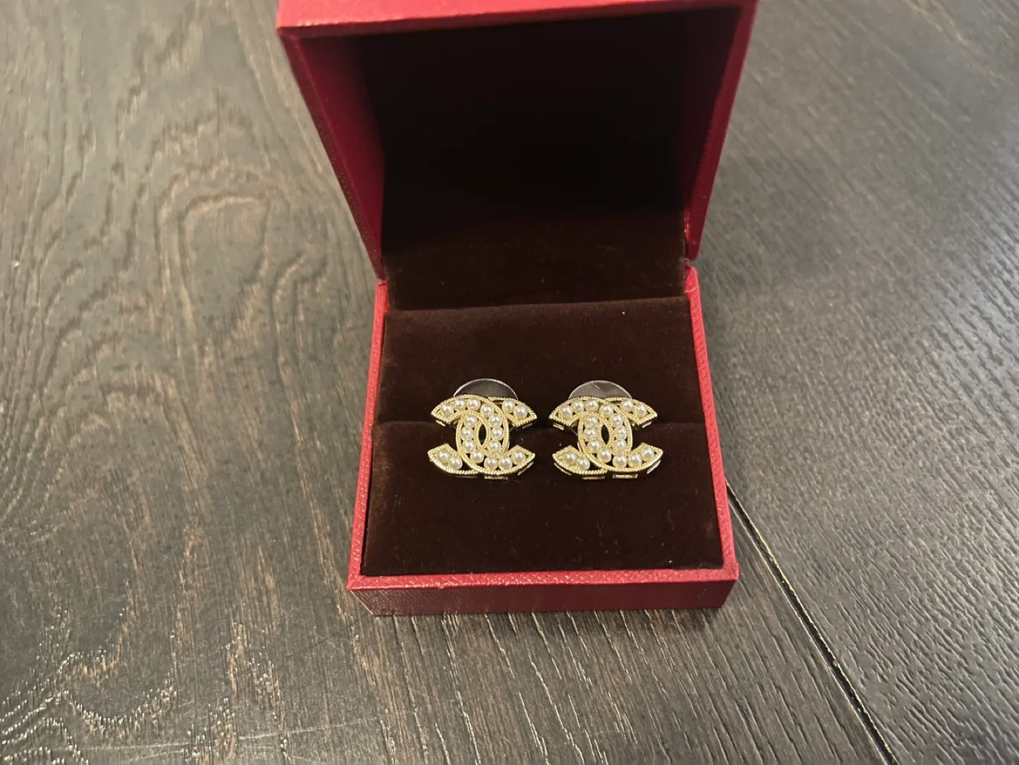 Chanel Pearl and Crystal Stud Earrings thumbnail