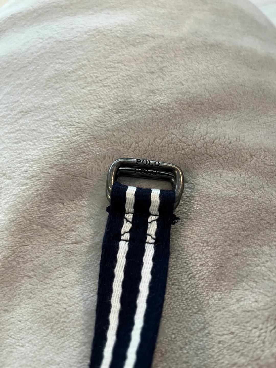 Baby’s Ralph Lauren Polo Navy and White Striped Belt #freecycle thumbnail