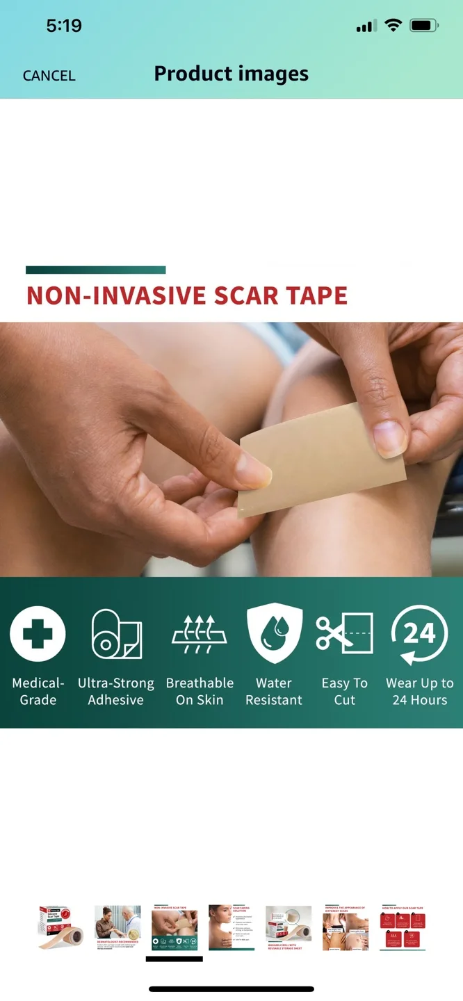 Protect Life Silicone Scar Tape - Two Rolls image indicator(4)