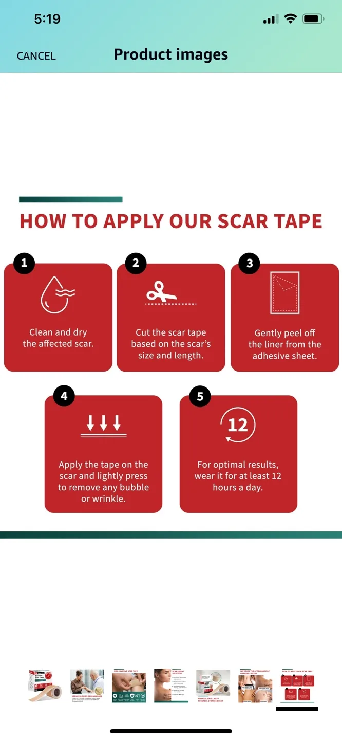 Protect Life Silicone Scar Tape - Two Rolls image indicator(8)