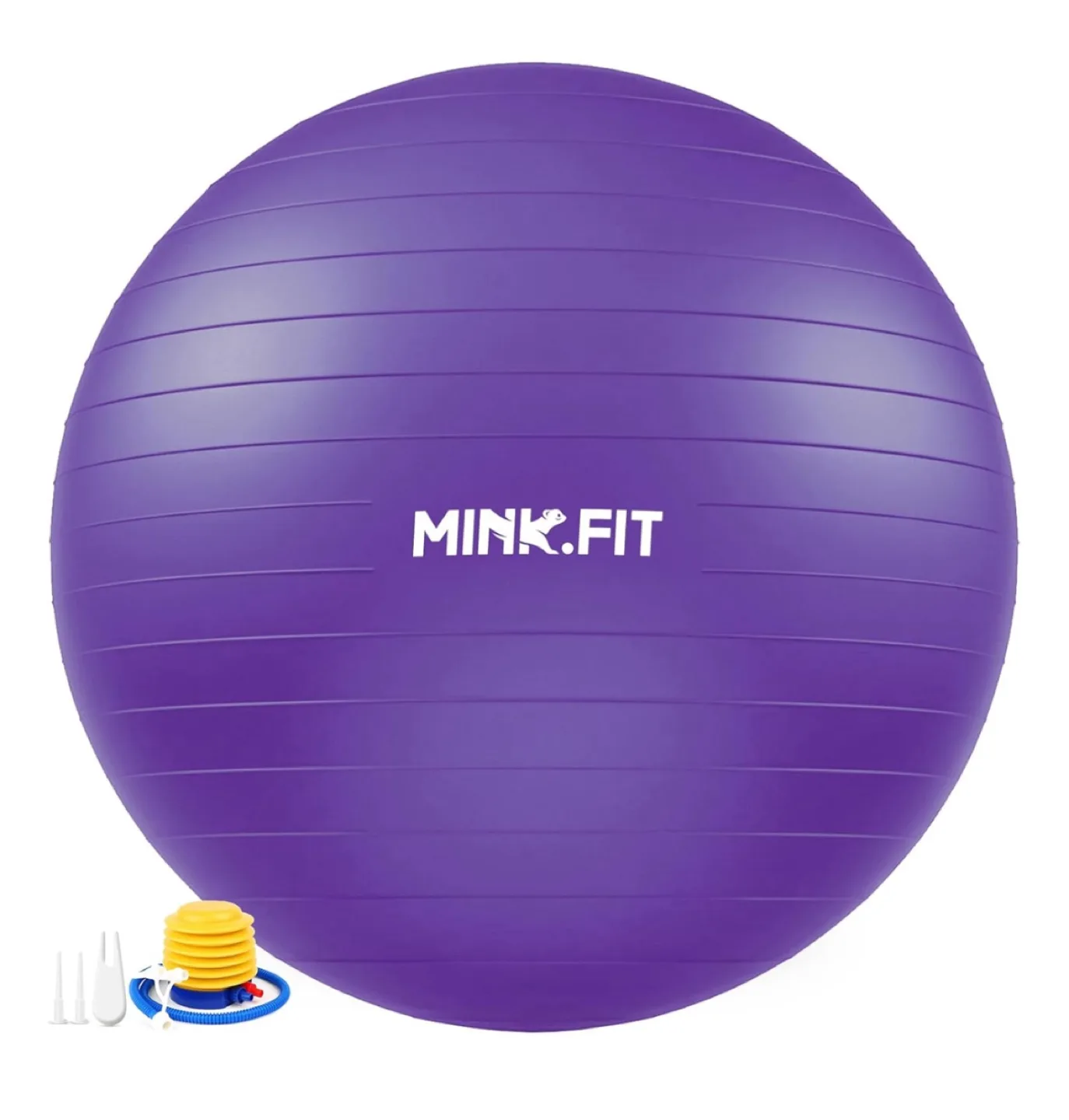 New in box MINK.FIT Exercise Ball - Purple 19”-22” with pump image indicator(2)