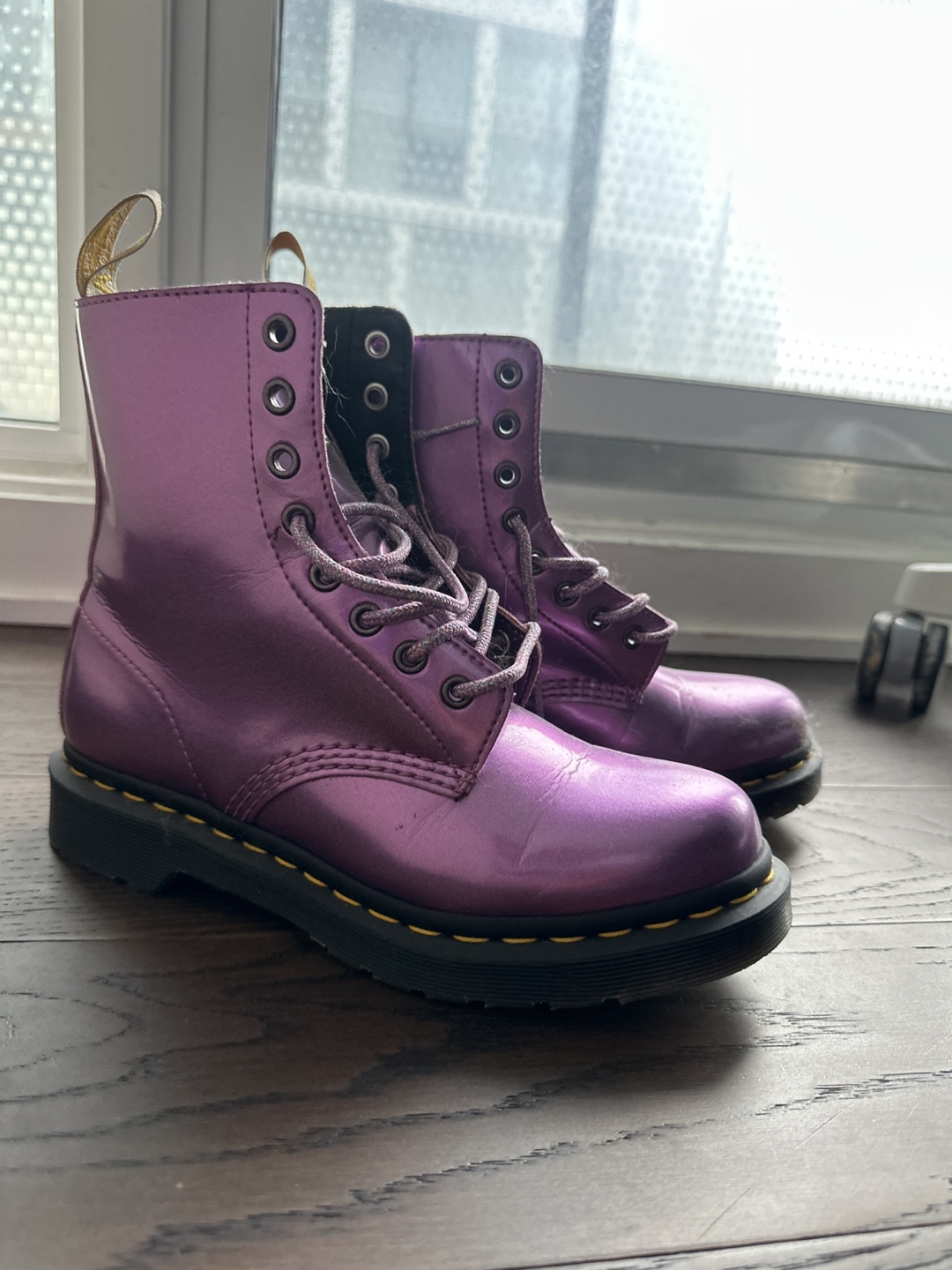 Dr. Martens Metallic Purple Boots - US Women's 7 - photo 2