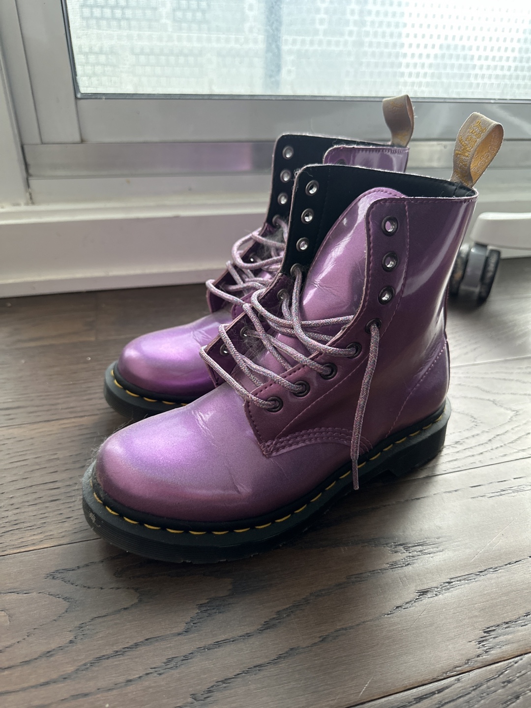 Dr. Martens Metallic Purple Boots - US Women's 7