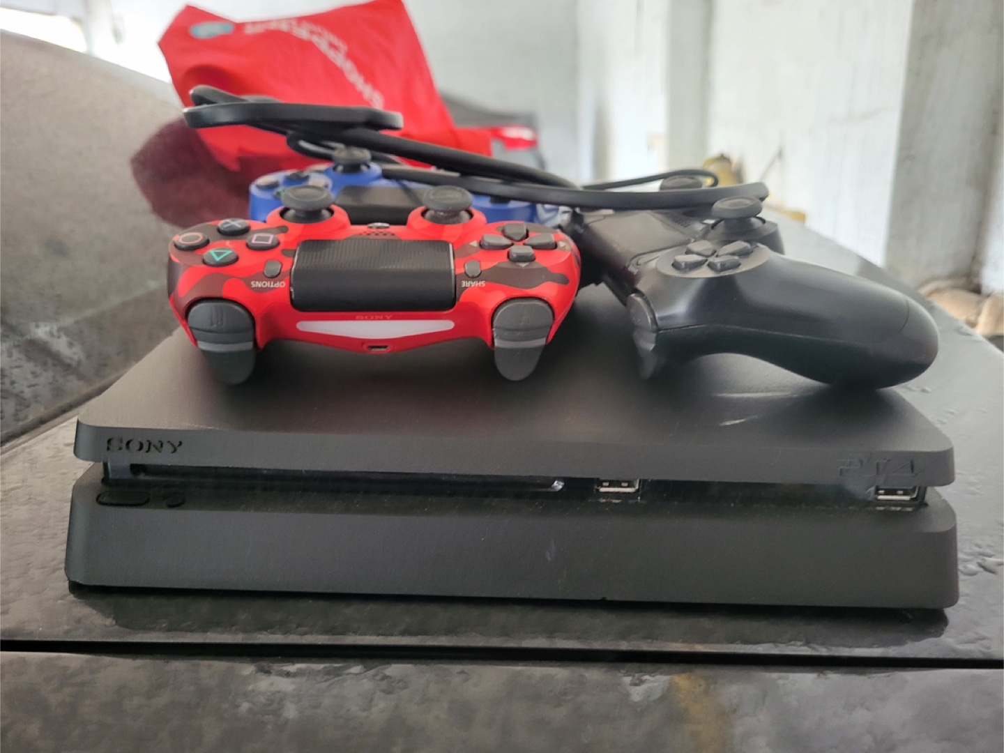 PS4 Slim Console with Controllers - photo 2